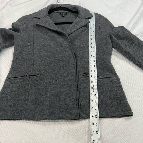 Talbots Pure Merino Wool Dark Gray Blazer Jacket - Picture 2 of 8